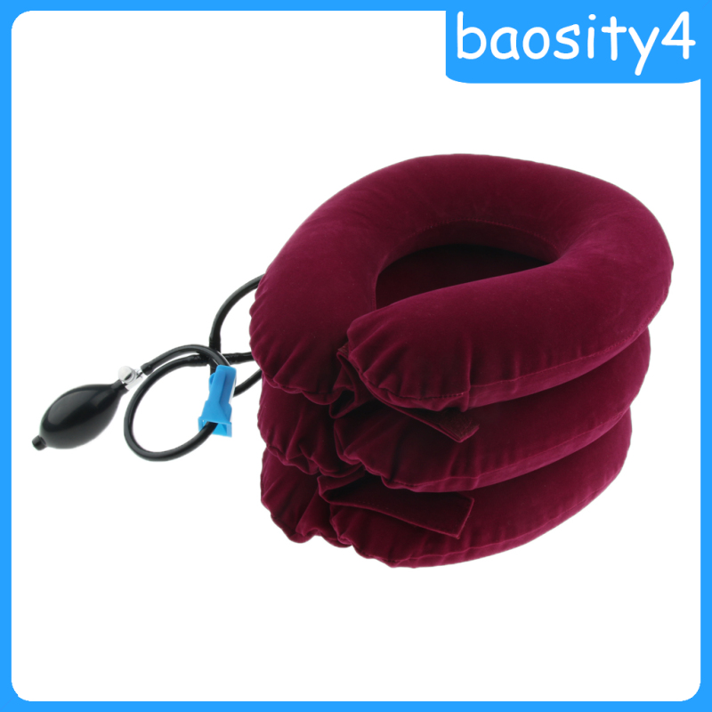 [baosity4]Inflatable Cervical Neck Traction Pillow Collar Device Stretcher