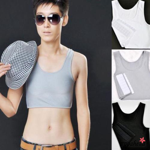 Áo ngực thể thao cổ tròn không tay màu trơn dành cho tomboy