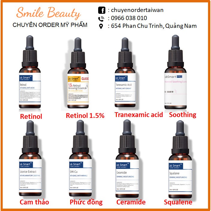 Serum dưỡng da cao cấp dòng Labsmart Dr.hsieh 30ml các loại