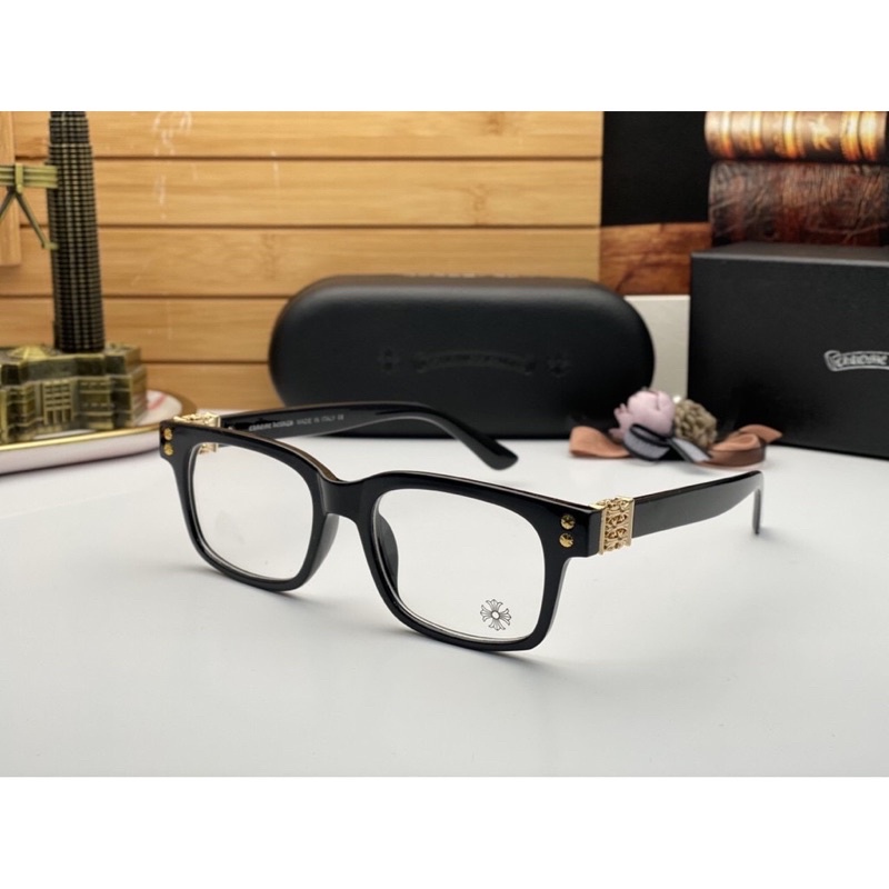 Gọng kính cận  Chrome hearts cao cấp, mắt kinh vuông màu sắc thời trang nam nữ