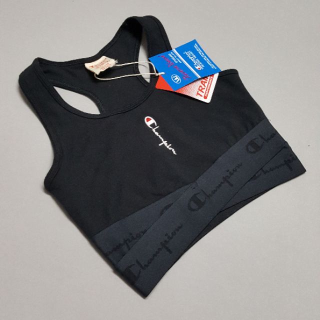 Áo bra croptop đan chéo Champion chính hãng full tag
