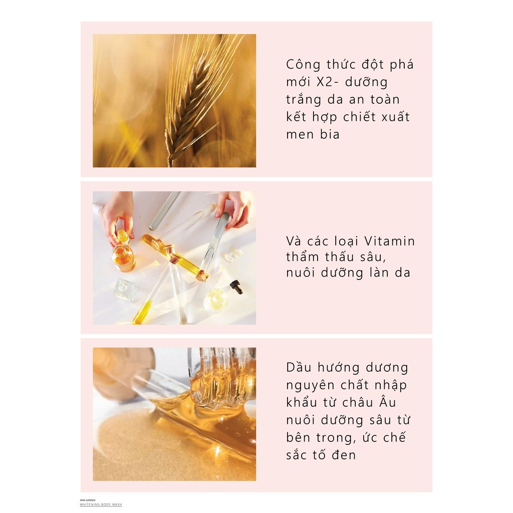 SỮA TẮM MEN BIA MINI GARDEN - MINI GARDEN WHITENING BODY WASH | BigBuy360 - bigbuy360.vn
