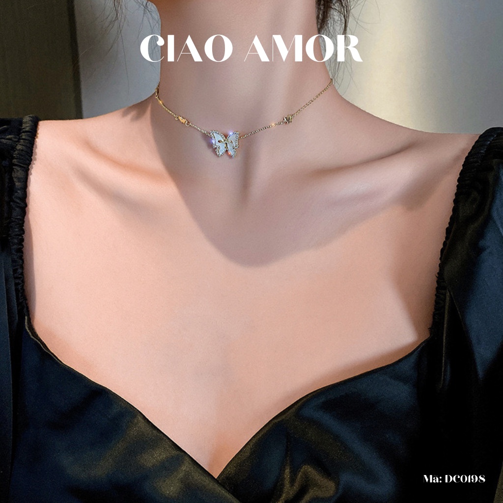 Dây chuyền nữ, chocker ôm cổ cánh thanh lịch Trang sức Ciao Amor - DC0198