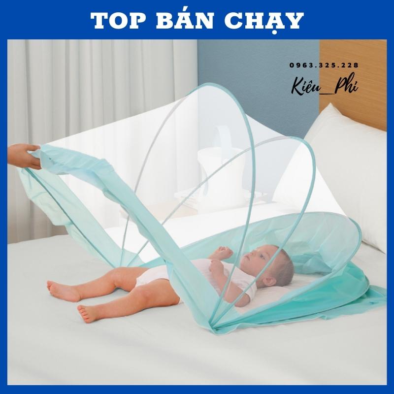 Màn chụp cho bé - Mùng chụp tự bung gấp gọn chống muỗi cho bé sơ sinh, bé lớn Kiều Phi hàng VNXK
