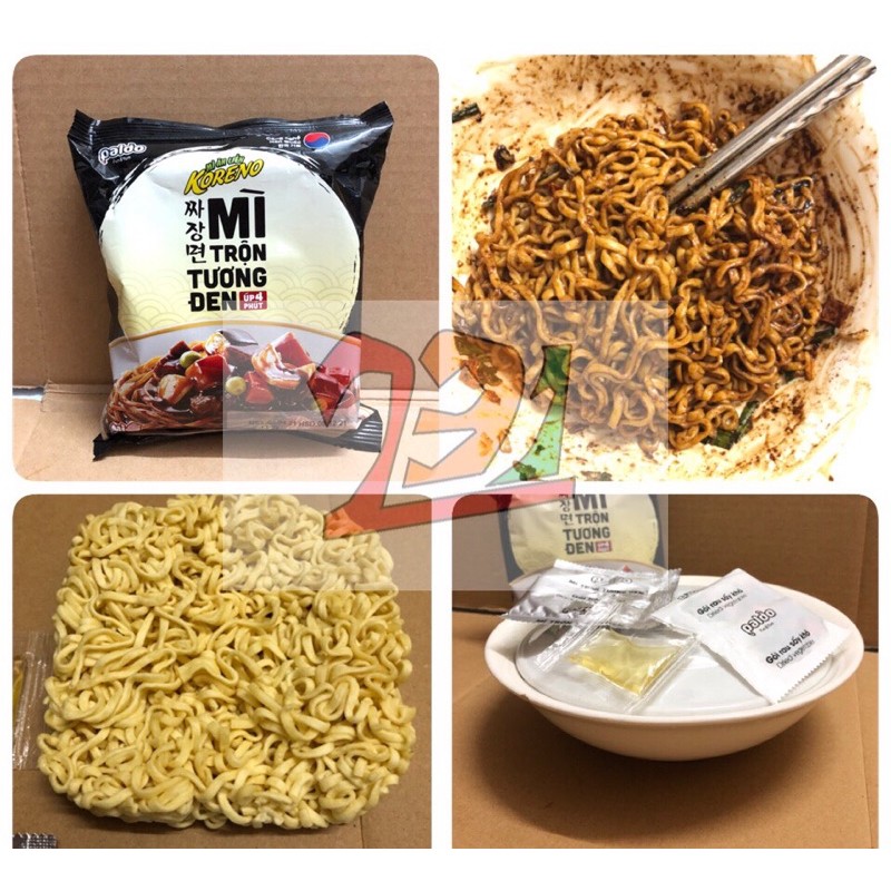 [Mã GROXUAN1 giảm 8% đơn 150K] [75g-Úp Ăn Liền] Mỳ Trộn Tương Đen Koreno Paldo