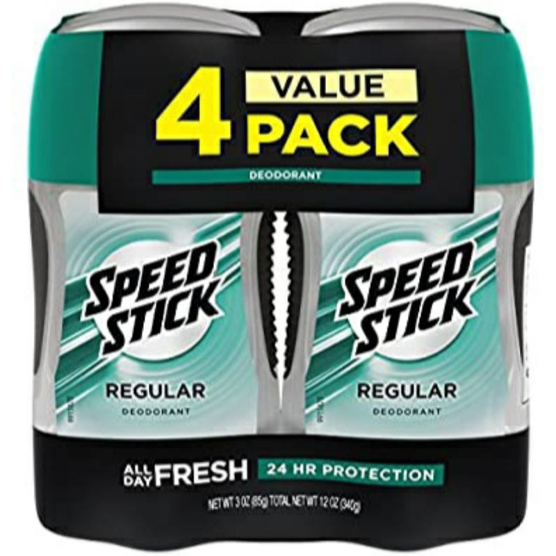 Sét  4 tuýp lăn khử mùi SPEED STICK REGULAR - Hàng Mỹ