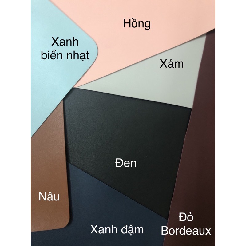 Thảm da trải bàn làm việc Deskpad kiêm bàn di chuột mouse pad da size lớn (nhiều màu) 40x80 50x100 30x60