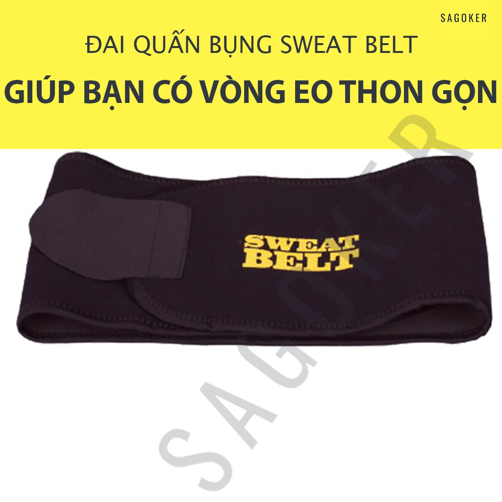 Đai quấn bụng nóng SWEAT BELT sinh nhiệt giảm mở cho người ít vận động, phụ nữ sau khi sinh