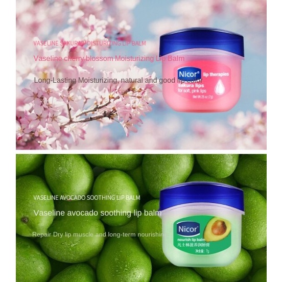 [Hàng mới về] Son dưỡng môi Nicor Vaseline giữ ẩm chống khô môi