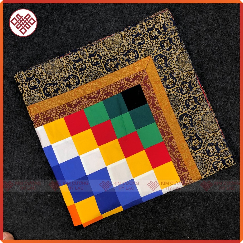 Khăn Trải Bàn Thờ Khăn Trang Trí Bàn Thờ Mật Tông [Kim Cương Hỷ Lạc] Ngũ Sắc