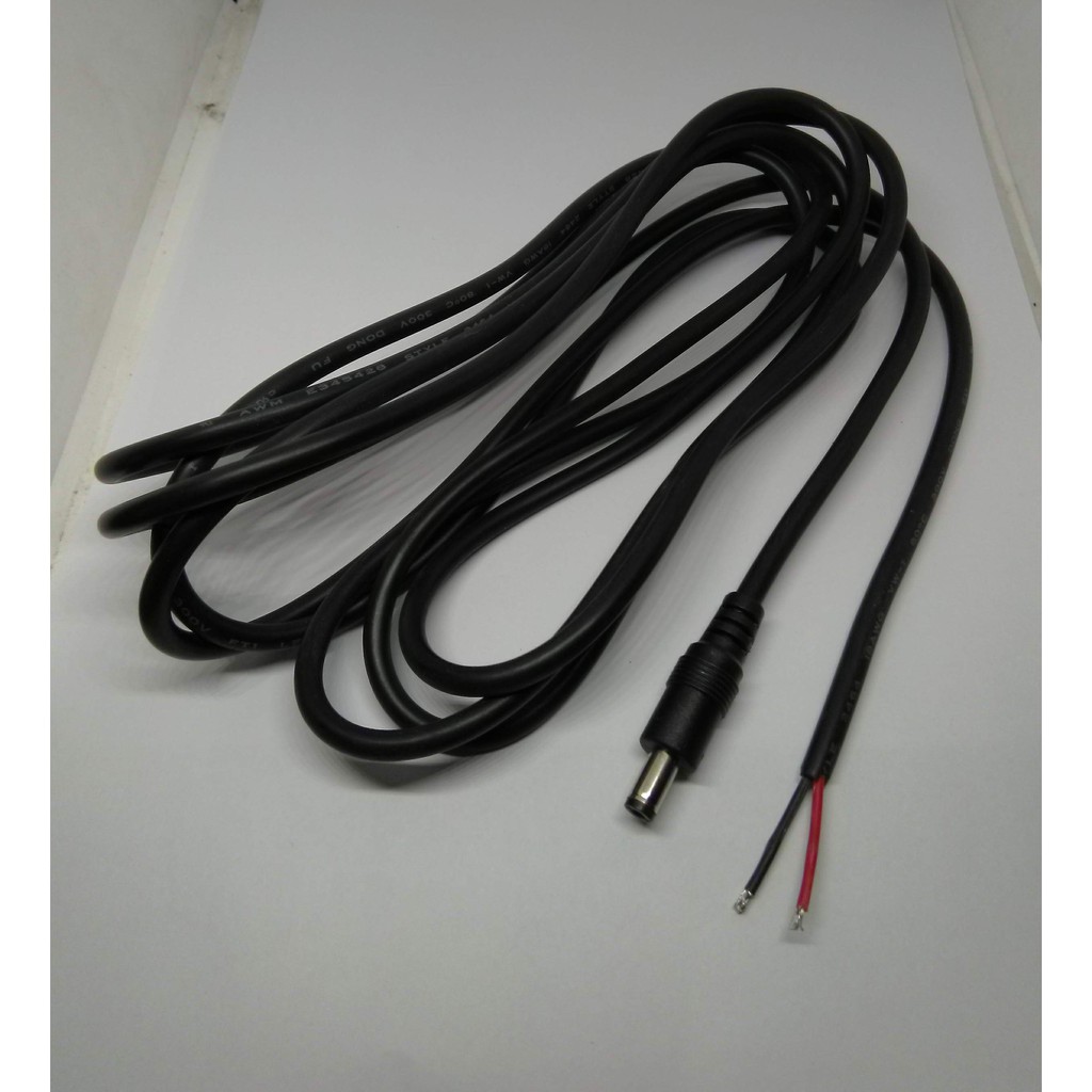 Dây DC 3m hàn sẵn jack đực 5.5x2.1mm(5521) (0.75mm2 18AWG 10A)