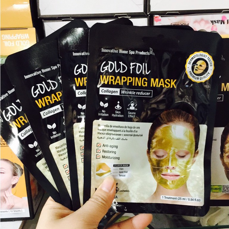 Mặt Nạ Vàng Bổ Sung Collagen, Chống Lão Hóa Da- MBeauty Gold Foil Wrapping Mask