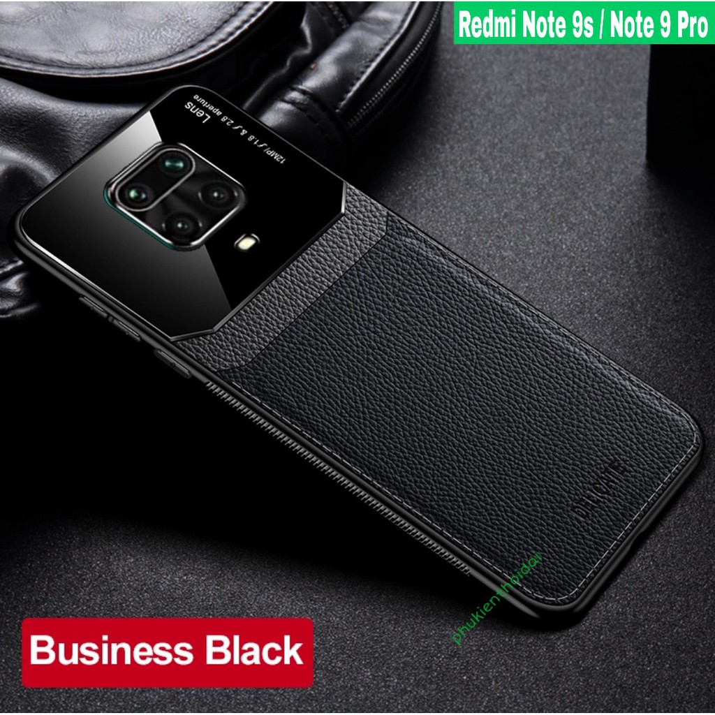 Ốp lưng Redmi Note 9s / Note 9s Pro / Redmi Note 10 Pro chống sốc da kính thời trang cao cấp