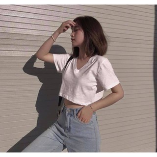 Áo croptop cổ tim