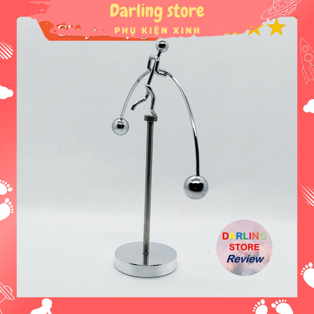 Đồ chơi trang trí Quả lắc Newton hình người chuyển động Darling Store