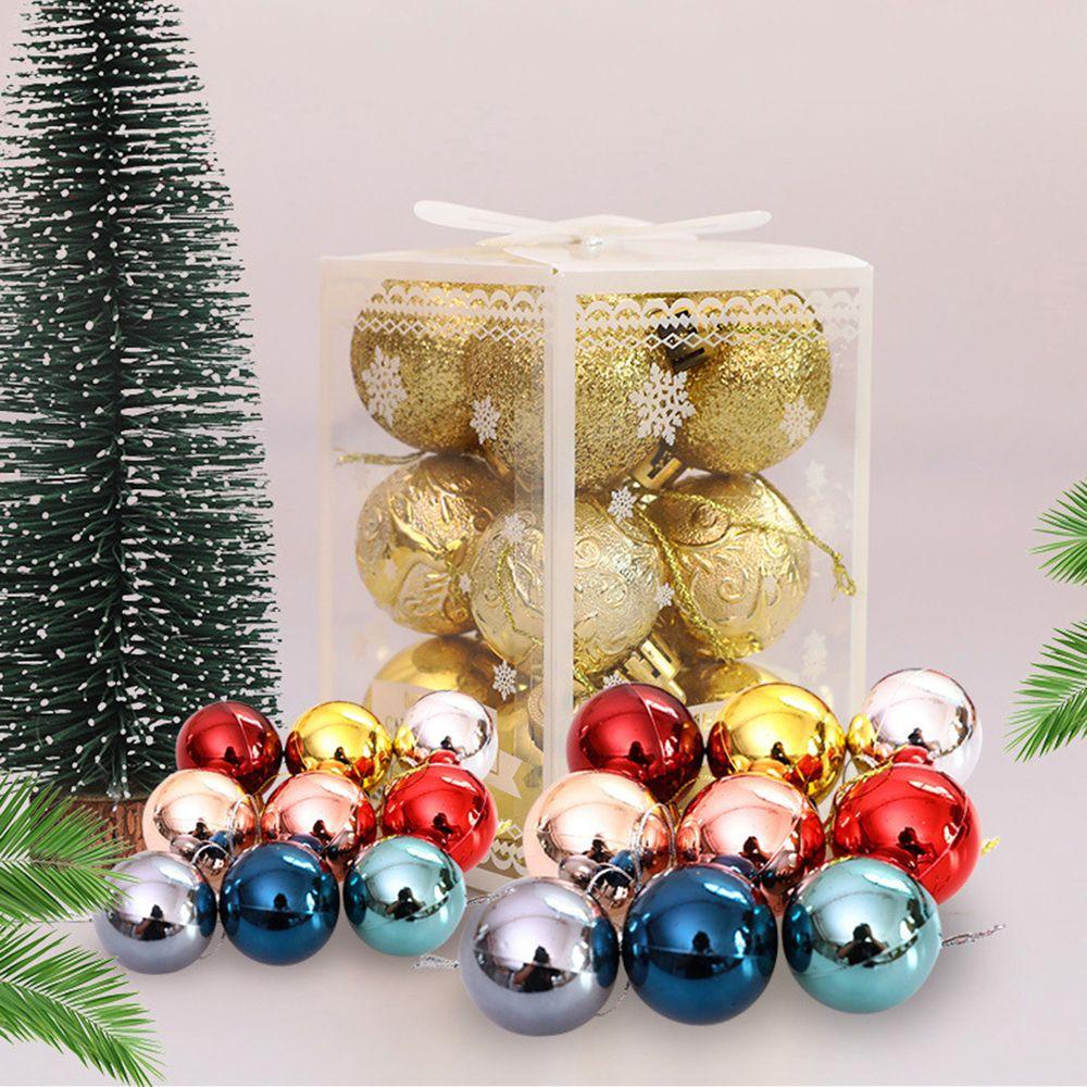 MUVAKO Set 12 Quả Châu Nhựa Kích Thước Nhỏ Dùng Để Trang Trí Giáng Sinh