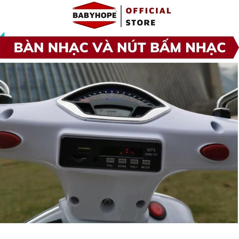 Xe Máy Điện Trẻ Em Vespa Dành Cho Bé Gái Từ 2-8 Tuổi Cực Đẹp BABYHOPE