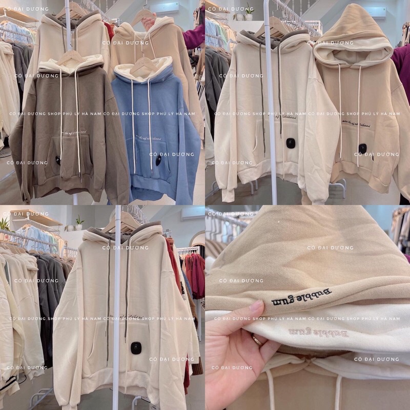 áo nỉ hoodie chữ bụng 2 mũ | BigBuy360 - bigbuy360.vn