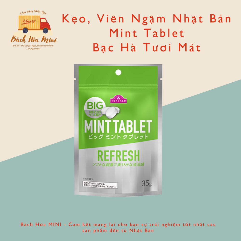 Kẹo, Viên Ngậm Bạc Hà Mát Lạnh Hỗn Hợp Topvalu Nhật Bản  - Bách Hóa Mini