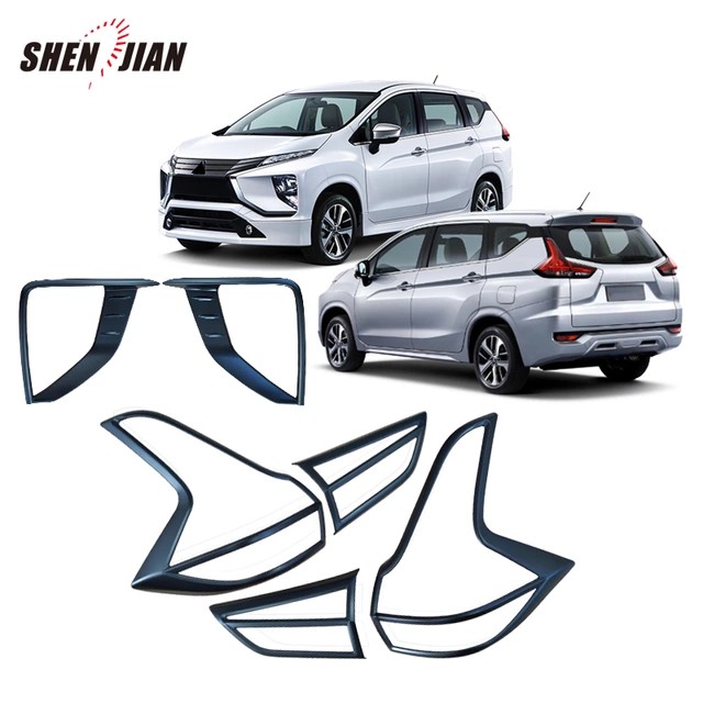 Phụ kiện ô tô Xpander 2018 2019 2020 2021 2022, ốp trang trí ngoại thất xe Xpander màu ĐEN - 17 chi tiết
