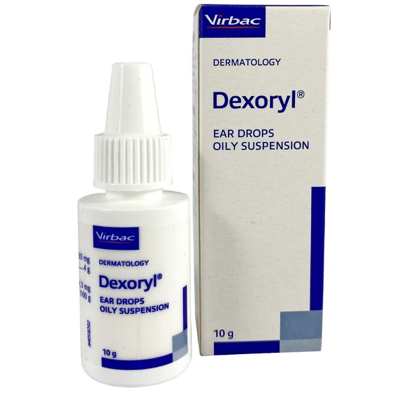 Dung dịch nhỏ tai DEXORYL Đặc Trị Viêm tai hôi ngứa tai chó mèo - Trị ve rận ghẻ tai cho thú cưng VIRBAC 10g