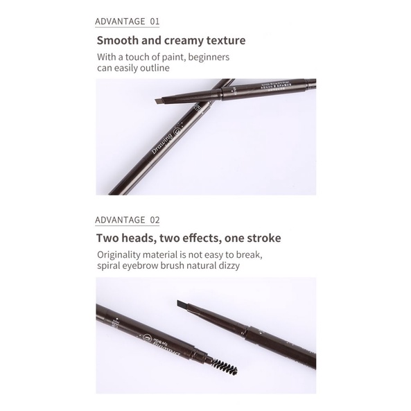 Chì kẻ lông mày ANNIES DUTE ALICE hai đầu dạng xoay không dễ bị nhòe cho sinh viên