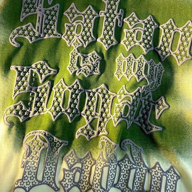 Áo thun ZHELIHANGFEI tay lửng dáng rộng họa tiết in theo phong cách preppy kiểu Mỹ dễ phối đồ