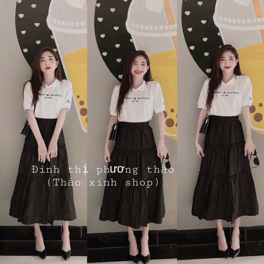 Set đồ nữ cá tính, set váy dài áo thun đi chơi sang chảnh mùa hè đẹp YA124 | BigBuy360 - bigbuy360.vn