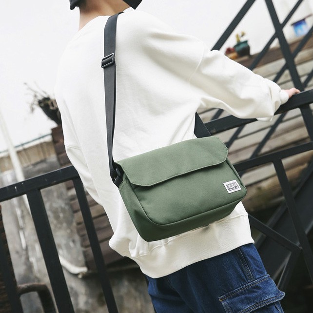 Túi Đeo Chéo Vai Bằng Vải canvas Thời Trang Phong Cách Đường Phố Mới Dành Cho Nam k1077