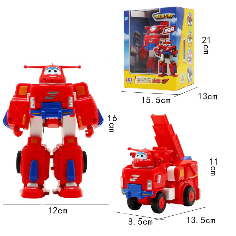 Robot super wings Kết Hợp Xe Cứu Hộ Nhỏ Mô hình Jett tia chớp mô hình cỡ lớn