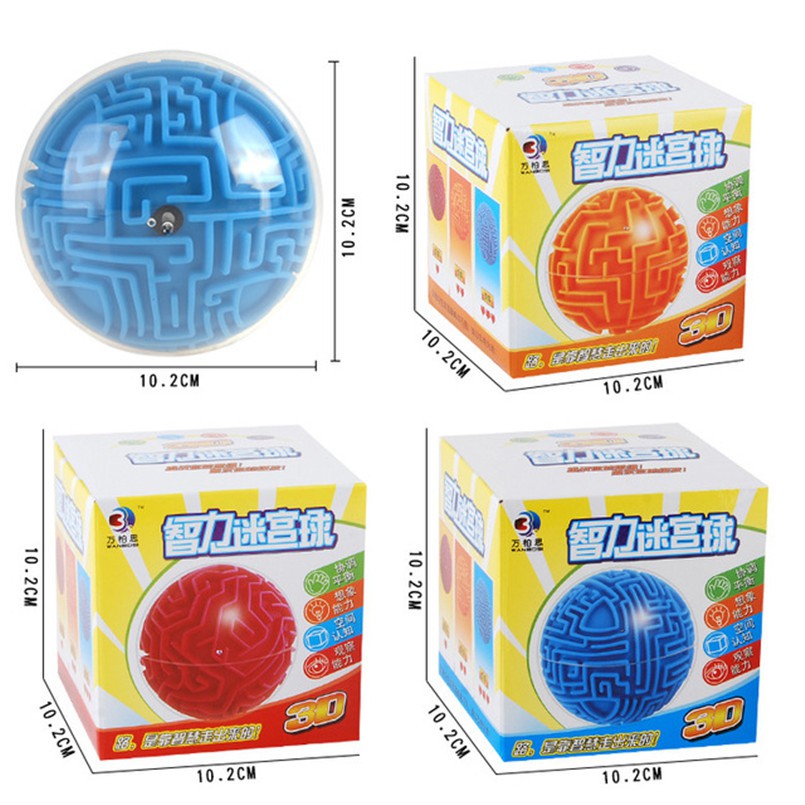 3D Magic Maze Puzzle Ball Cube Brain Teaser Game Learning Education Puzzle Toys Khối Rubik