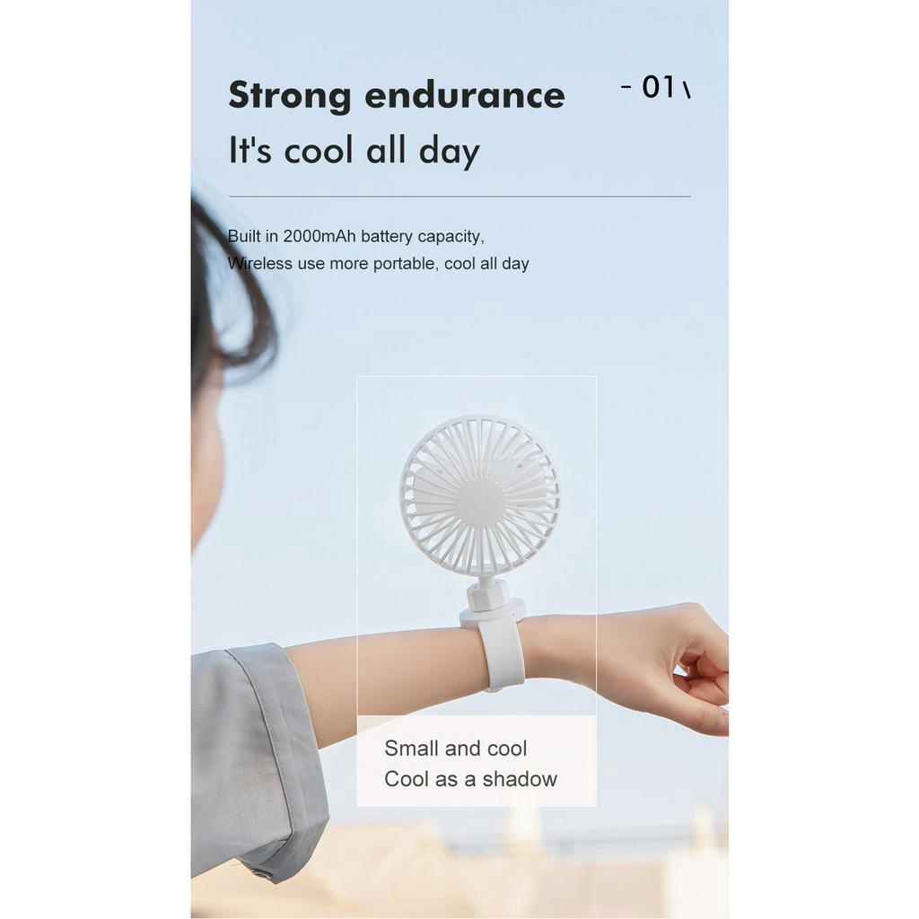 Quạt Sạc usb Cầm Tay / Vòng Đeo Tay / Xe Đẩy Em Bé Có Thể Điều Chỉnh