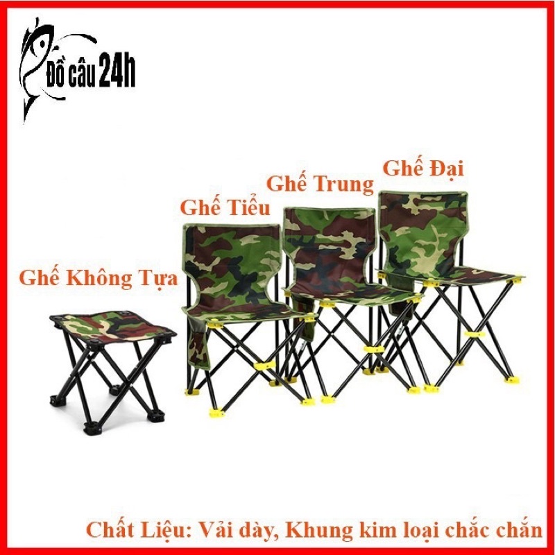 Ghế xếp câu cá rằn ri xếp gọn dã ngoại tiện lợi