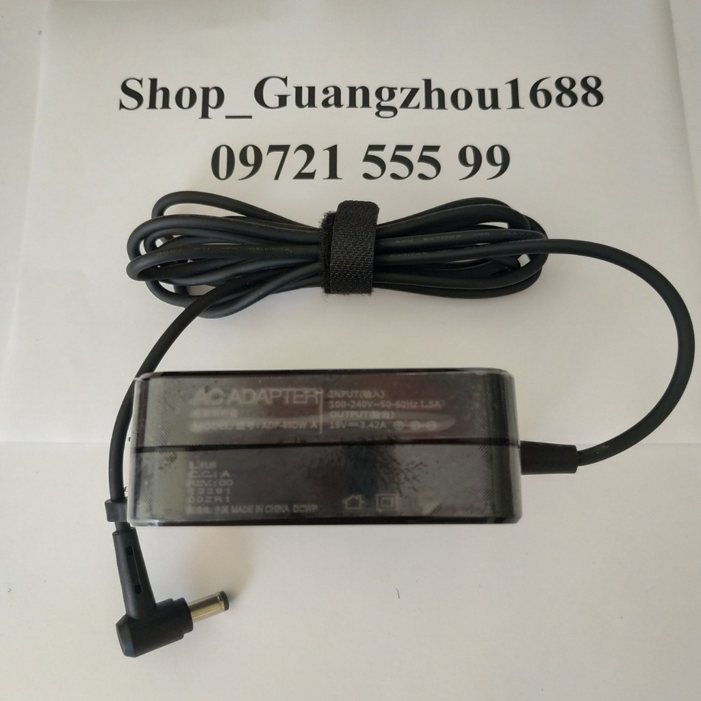 Adapter Sạc Laptop Asus 19V - 3,42A - 65W Chính Hãng, Tặng Kèm Dây Nguồn, Bảo Hành 12 Tháng