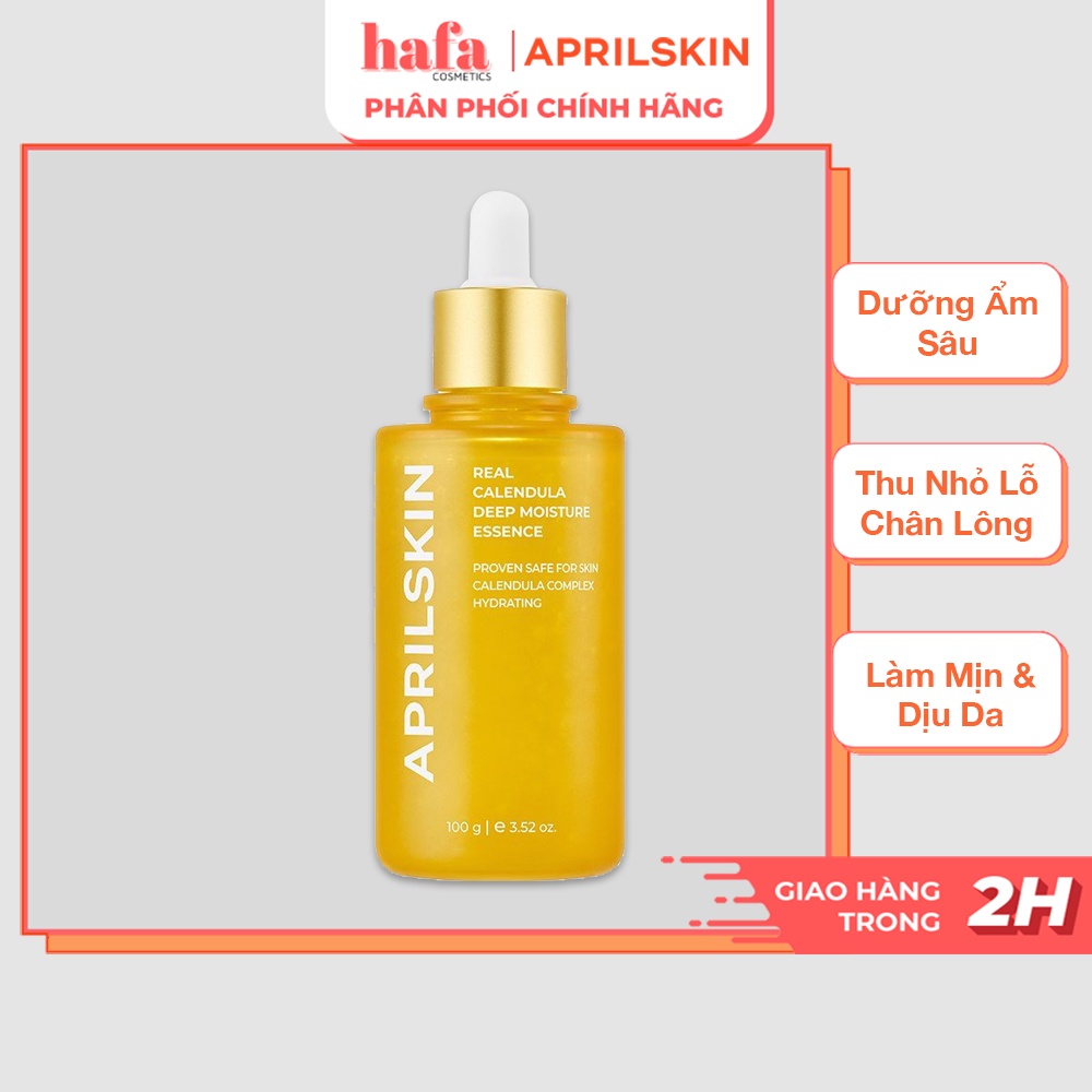Tinh Chất Dưỡng Ẩm Sâu, Kiểm Soát Nhờn và Làm Dịu Da APRILSKIN Real Calendula Deep Moisture Essence 100ml