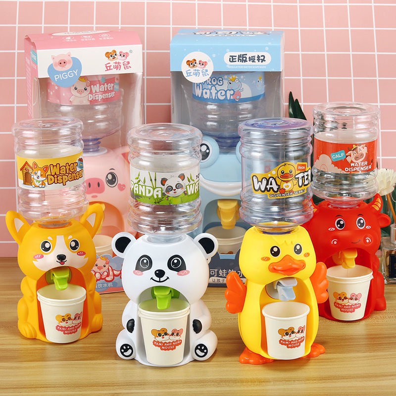 Bình nước lọc mini gấu trúc dễ thương, để bàn cho bé kèm cốc