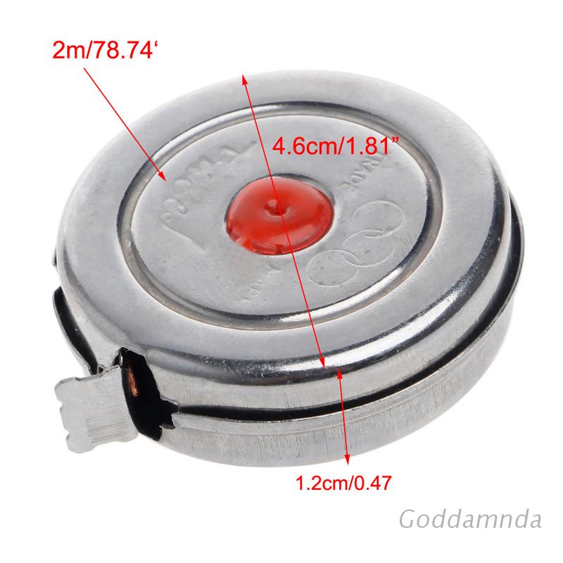 Thước dây mini thép không gỉ thu gọn được 2m dành cho làm gỗ và sử dụng trong văn phòng