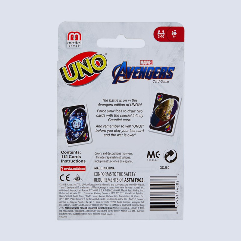 UNO: Marvel Avengers - Card Game for 2-10 Players Ages 7Y+