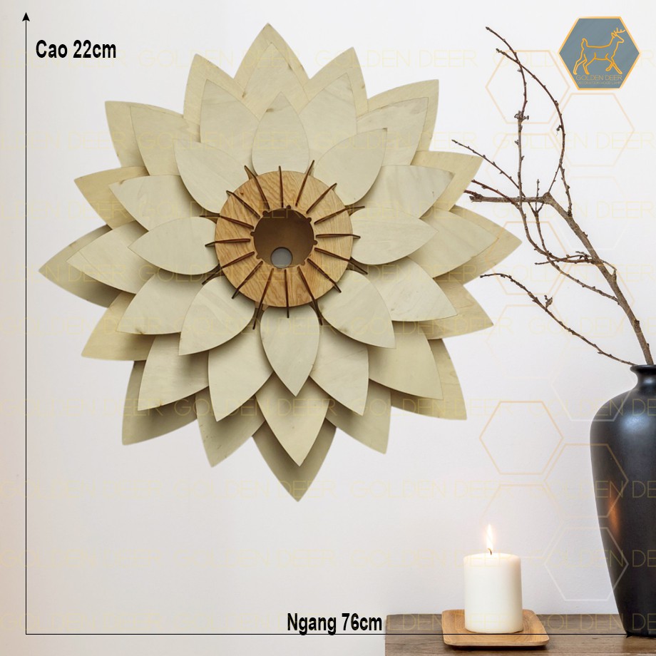 Đèn trang trí hinh hoa sen,decor ốp tường,treo,thả trần phòng khách,phòng ngủ,nhà hàng cafe sang trọng cao cấp GD126