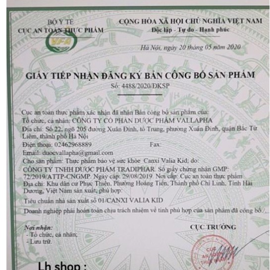 Canxi Valia Kid Hương dâu thơm ngon Tradiphar | Thế Giới Skin Care