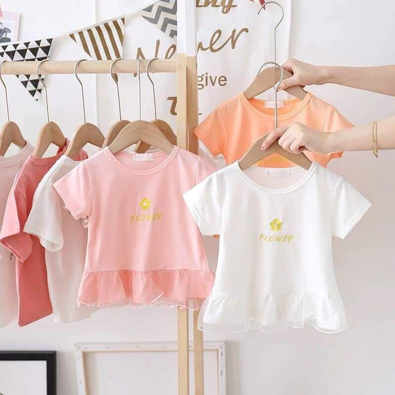 7-14kg Áo váy ren bèo bé gái quảng châu, 100% cotton cực đẹp