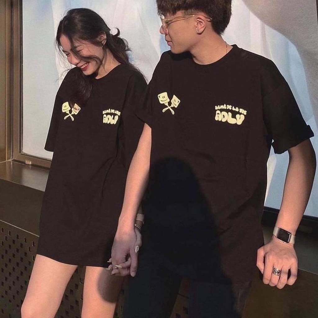 Áo thun ADLV Marshmallow chất cotton cao cấp, Áo phông unisex nam nữ