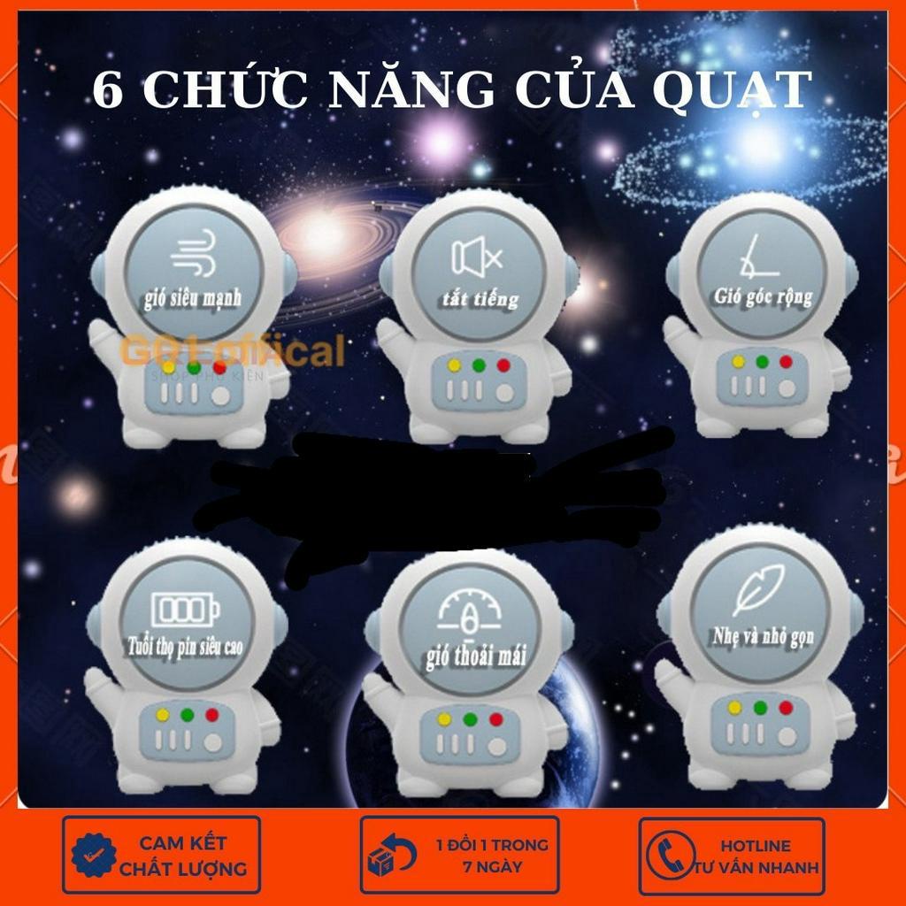 Quạt không cánh phi hành gia G01 tích điện , hai tốc độ gió pin lâu , tản nhiệt cực tốt , kiêm móc khóa mini dễ thương