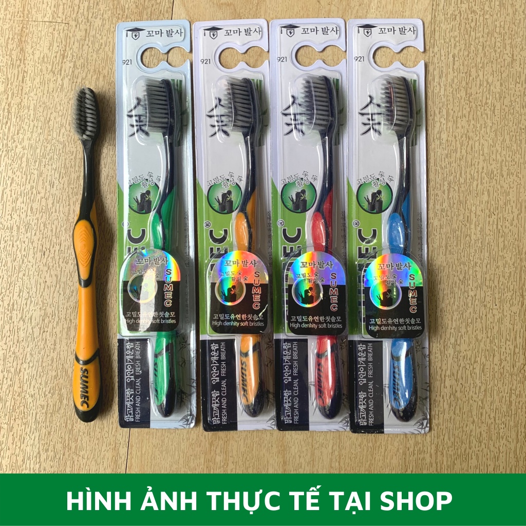 Bàn chải đánh răng than tre Hàn Quốc lông mềm Sumec