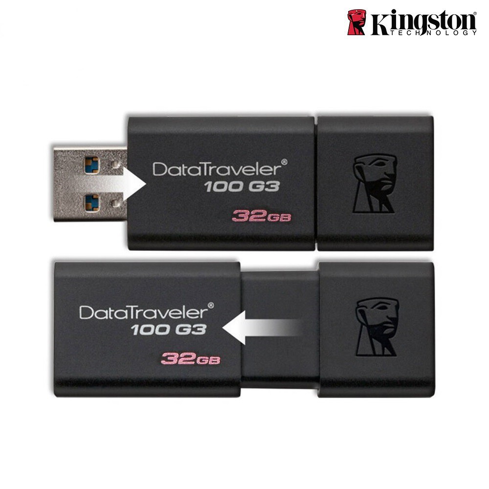 USB 3.0 32GB Kingston DataTraveler 100 -DT100G3/32GB- Bảo Hành 5 Năm- Hàng Chính Hãng