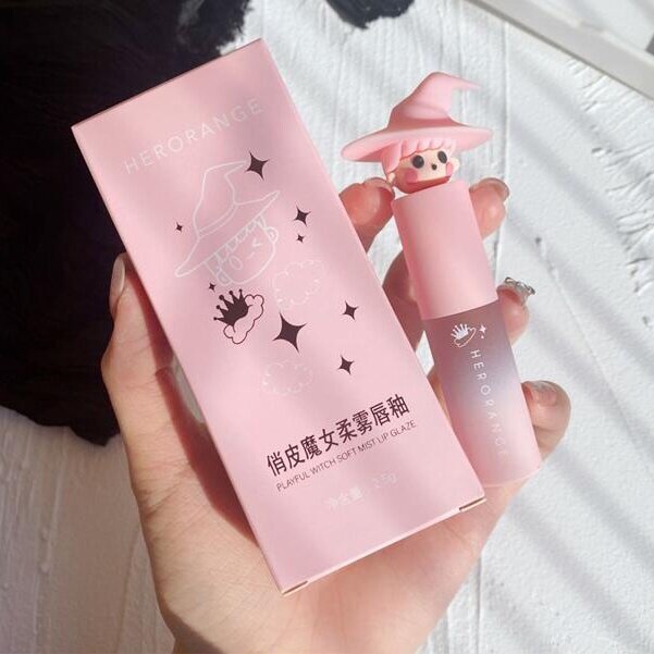 Son bóng lì HERORANGE chất son mịn như nhung thiết kế hình phù thủy dễ thương