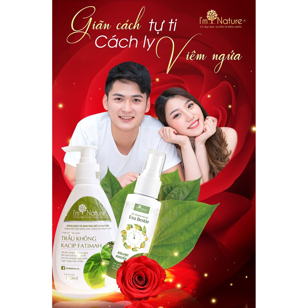 💖100% CHÍNH HÃNG💖 Xịt Khử Mùi Vùng Kín Eva Bestie - Kháng Khuẩn, Lưu Hương, Làm Hồng , Khử mùi Quyến Rũ I'm Nature 100ml