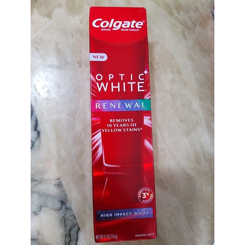 Kem đánh răng colgate optic white renewal 116g của Mỹ