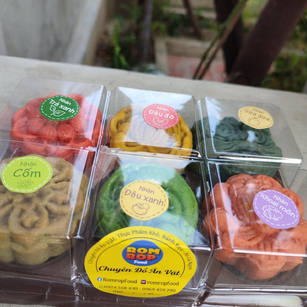 Bánh trung thu lục vị 6 màu bánh nướng lục sắc 6 vị Romrop Food