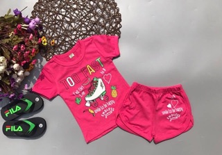 Set 5 bộ tay ngắn bé gái